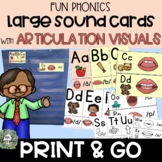 FUN Phonics Printables | Kinder | LARGE Cards with Articul