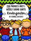 FUN Phonics Sound Sorts: Unit 1 Kindergarten