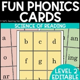 FUN Phonics Standard Sound Cards Level 2 pdf and EDITABLE