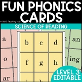 FUN Phonics Standard Sound Cards Level 3 pdf and EDITABLE