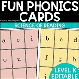 FUN Phonics Standard Sound Cards Level K PDF and EDITABLE