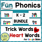FUN Phonics Trick Words as Heart Words for Google Slides K