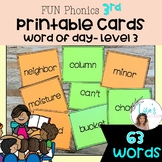 FUN Phonics  | WORD OF DAY| SIGHT WORDS | Level 3 3rd grad