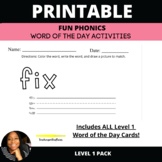 FUN Phonics Word of the Day Level 1 | Printable Activity |