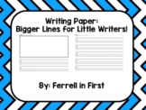 FUN Phonics Writing Paper: Bigger Lines for Little Writers