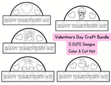 FUN Printable Happy Valentine's Day Craft BUNDLE 5 CUTE Ha