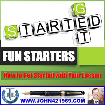 Preview of FUN STARTERS TO GET STARTED WITH A LESSON: PRESENTATION