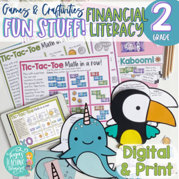 Preview of FUN STUFF!  Grade 2 Ontario Financial Literacy (Money) Games & Craftivities