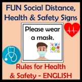 FUN Social Distance, Health & Safety Signs in English - Pr
