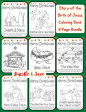 FUN! Story of the Birth of Jesus Coloring Sheets Bundle Bi