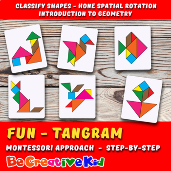 Preview of FUN TANGRAM. LOGIC PUZZLES IQ GAMES. 123 FLASH CARDS. ANY AGE