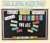 FUN & WELCOMING BACK TO SCHOOL BULLETIN BOARD *EDITABLE*