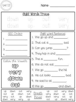 Fun With Sight Words * First Grade * Wonders * Unit 1 By Doodles And Smiles