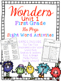 FUN WITH SIGHT WORDS * First Grade * WONDERS * Unit 1