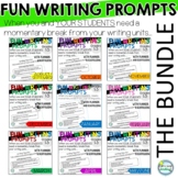 FUN WRITING PROMPTS 2ND GRADE BUNDLE with Scaffolding