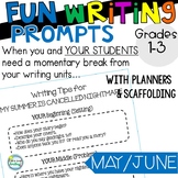 FUN Writing Prompts 2nd Grade with Scaffolding ~ MAY/JUNE
