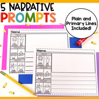 FUN Writing Prompts with Word Bank - Fun Picture Writing Prompts