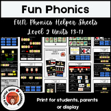 FUN Phonics Helper Sheets, Level 2, Units 13-17, Display or Print