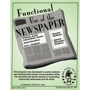 Preview of FUNCTIONAL USE OF THE NEWSPAPER Gr. 3+