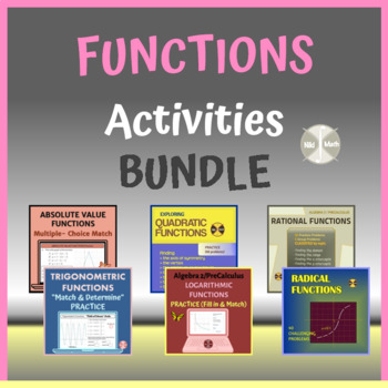 Preview of FUNCTIONS - Activities Growing BUNDLE