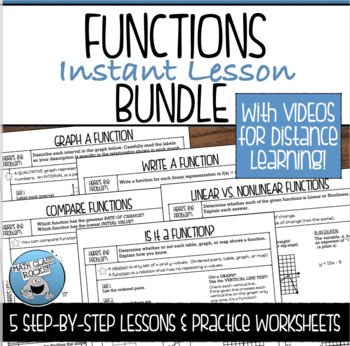Preview of FUNCTIONS GUIDED NOTES AND PRACTICE BUNDLE