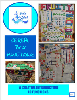 Preview of FUNCTIONS PROJECT:  FRUITY FUNCTIONS CEREAL BOX!!!!!!