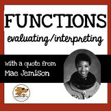 FUNCTIONS - evaluating and interpreting / BLACK HISTORY