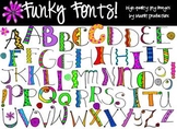 FUNKY FONTS - Uppercase letters - Personal & Commercial use