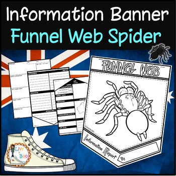 Preview of FUNNEL WEB SPIDER Information Report Banner - Australian Animals