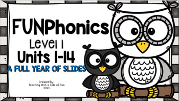 Preview of FUNPhonics Level 1 -ALL 14 UNITS- ALL weeks! *BUNDLED & SAVE 30%!*