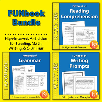 Preview of FUNNY LESSONS for Reluctant Learners: Reading, Math, Writing & Grammar