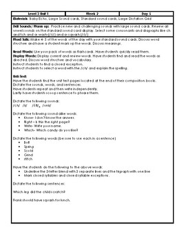 FUNdation Level 3 Unit 1 Week 2 Day 5 Wilson Lesson Plans by Education Mart