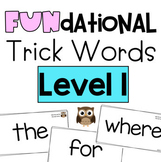 FUNdational Level 1 Trick Words: Digital Flash Cards | DIS