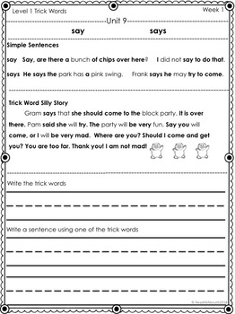 FUNdational Tricky Words-Level 1-Units 6-10 by Read All About It
