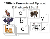 FUNetic Farm Animal Alphabet - Large Flashcards for Classroom