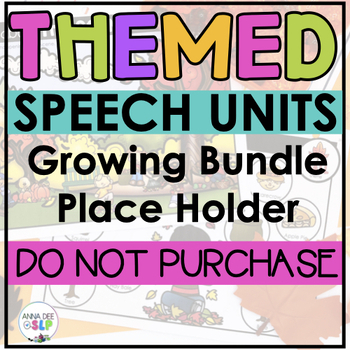 Preview of FUTURE Themed Speech Therapy Units PLACEHOLDER - DO NOT PURCHASE