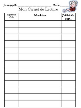 Preview of FVR Free Reading Reading Log