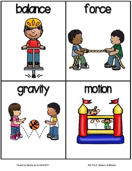 Fab Vocab {Balance and Motion} A Science Vocabulary Unit by Stuckey in ...
