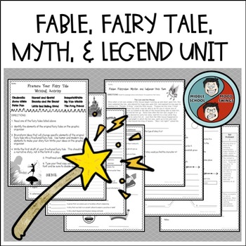 Preview of Fable, Fairy Tale, Myths, Legends Unit