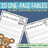 Fable Reading Passages - 20 One Page Fables from Around the World