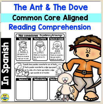 Preview of The Ant and The Dove Fable in Spanish - Graphic Organizers, Posters, and Fable