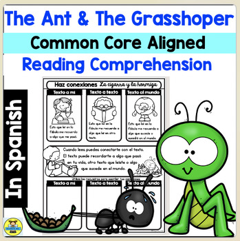 Preview of The Ant and The Grasshopper Fable in Spanish - Graphic Organizers, and Posters