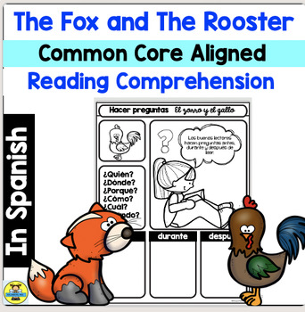 Preview of The Fox and The Rooster Fable in Spanish - Graphic Organizers, and Fable