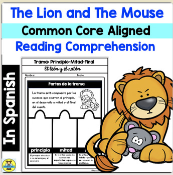 Preview of The Lion and The Mouse Fable in Spanish - Graphic Organizers, Posters, and Fable