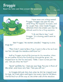 Fable and Comprehension Questions - Froggie the Frog
