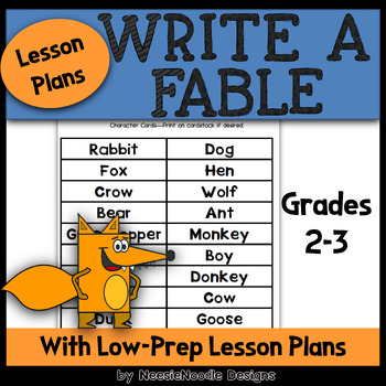 Preview of "Fable in a Bag" Students Read and Write Fables with Lesson Plans