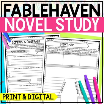 Preview of Fablehaven Novel Study with PRINT & DIGITAL Options
