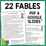 1st & 2nd Grade Aesop's Fables Reading Passages & Workshee