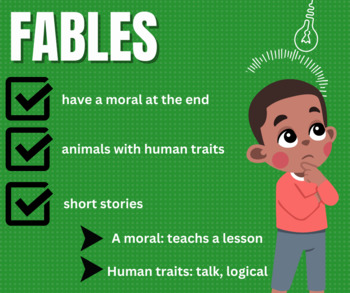 Preview of Fables Anchor Chart