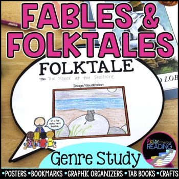 Preview of Fables & Folktales Genre Study: Posters, Graphic Organizers, Reading Crafts